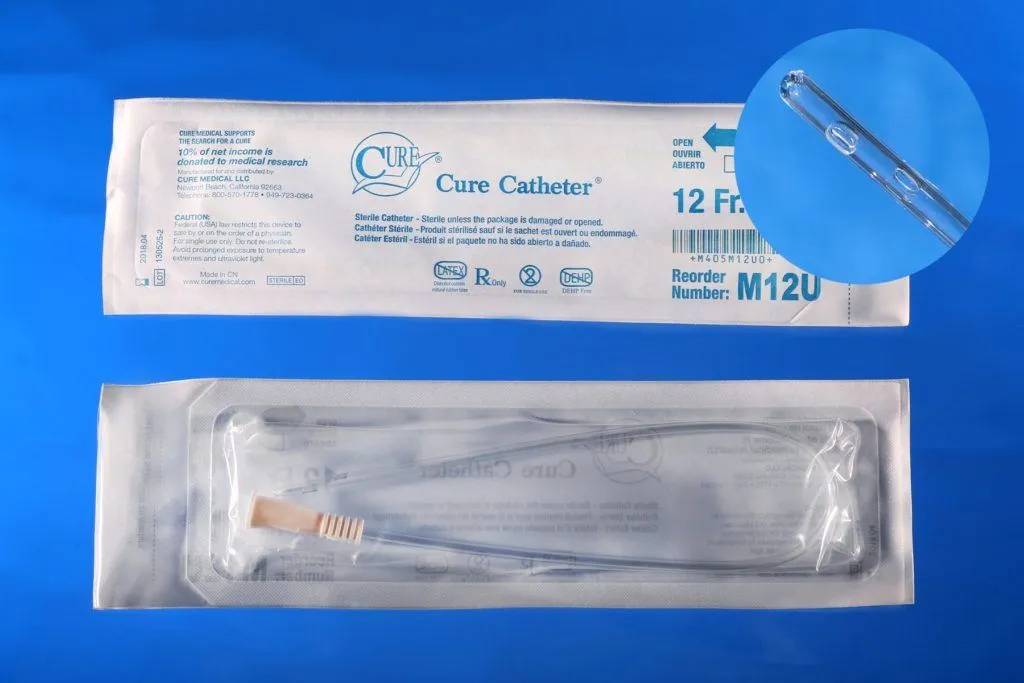Convatec Cure Medical Pocket Catheter, Male, 16", Straight Tip