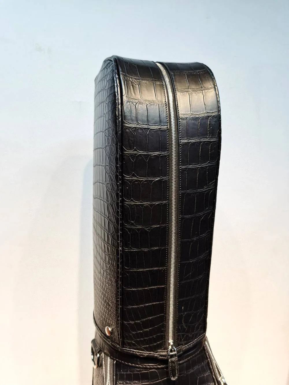 Crocodile Belly Leather Golf Bags ,Golf Sets , Golf Cart Bags  & Golf Stand Bags Black With Roller