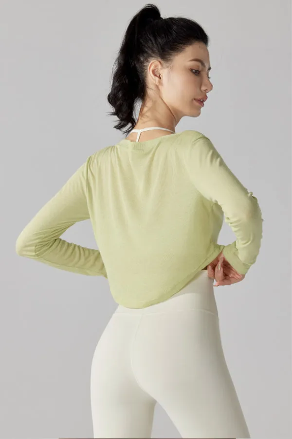 Cropped Long Sleeve Pullover