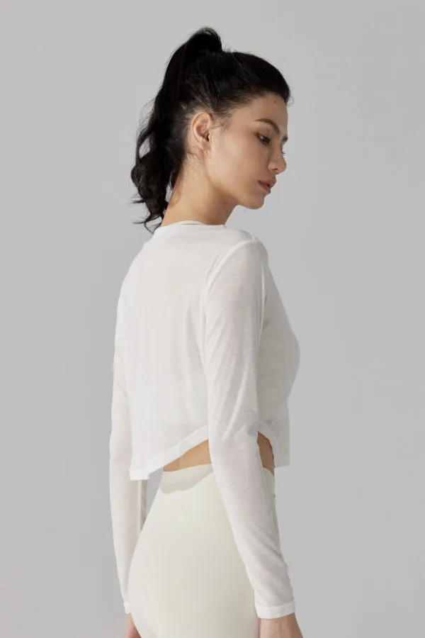 Cropped Long Sleeve Pullover
