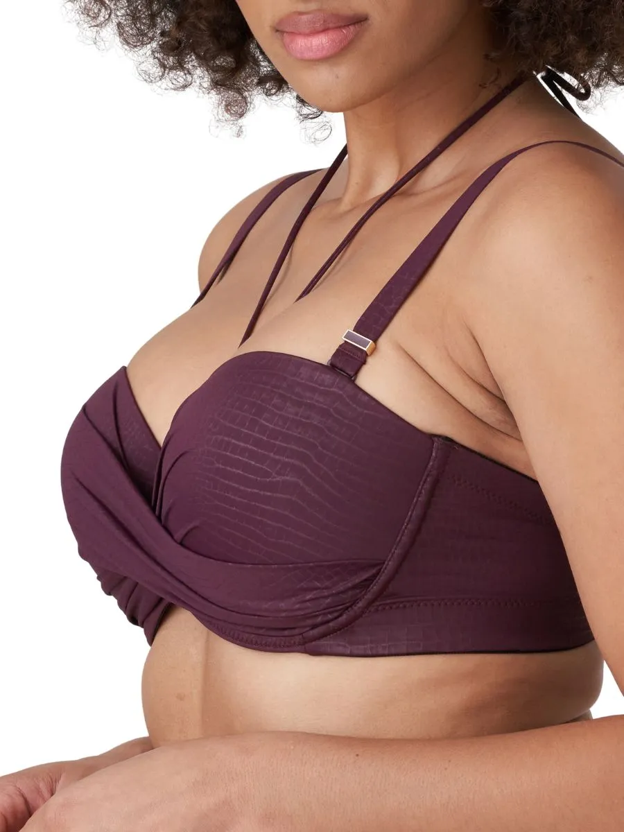 Dalyan Strapless Bikini Top - Wine
