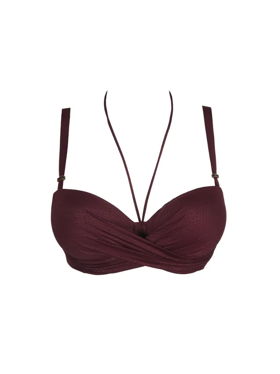 Dalyan Strapless Bikini Top - Wine