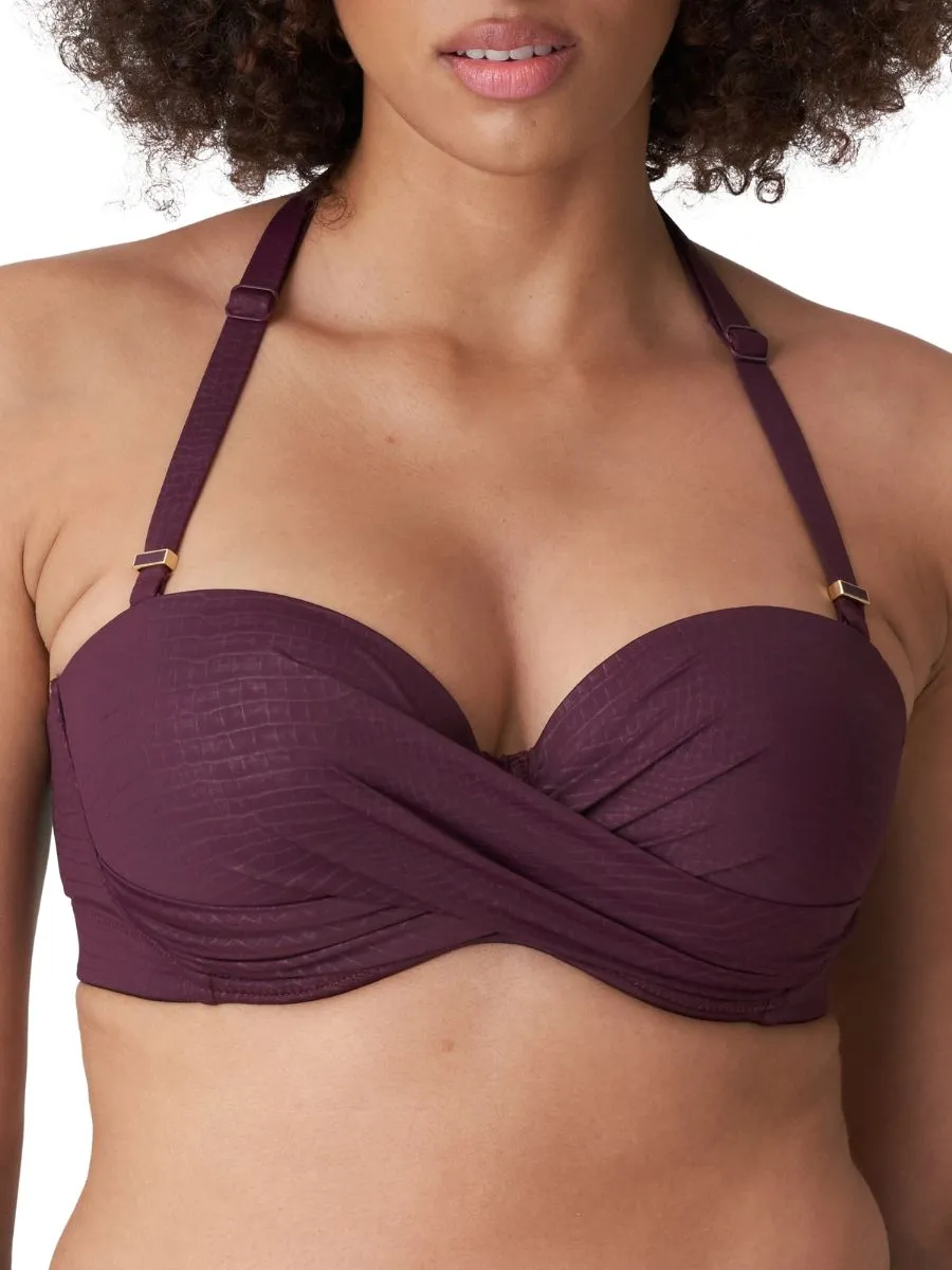 Dalyan Strapless Bikini Top - Wine