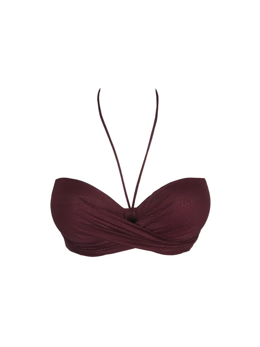 Dalyan Strapless Bikini Top - Wine