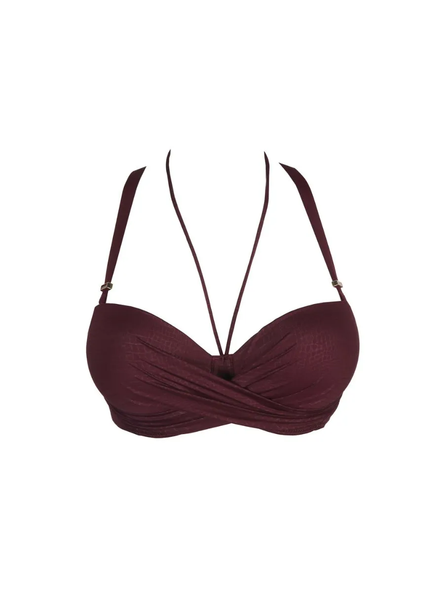 Dalyan Strapless Bikini Top - Wine