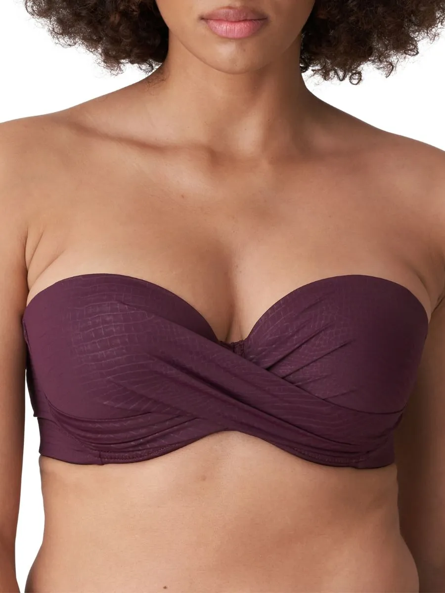 Dalyan Strapless Bikini Top - Wine