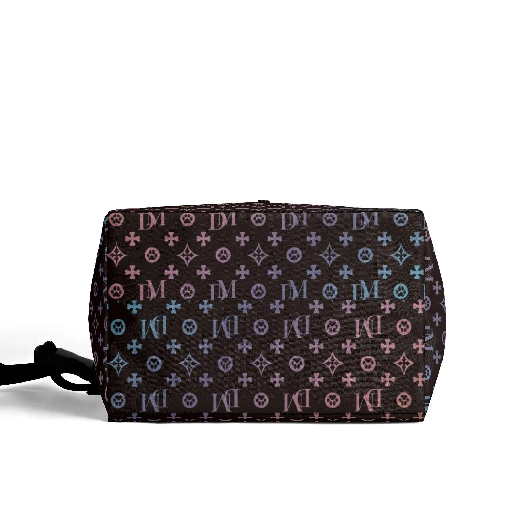 Dog Mom "DM" Signature Motif Ombre Hanging Car Organizer/Storage/Trash Bin