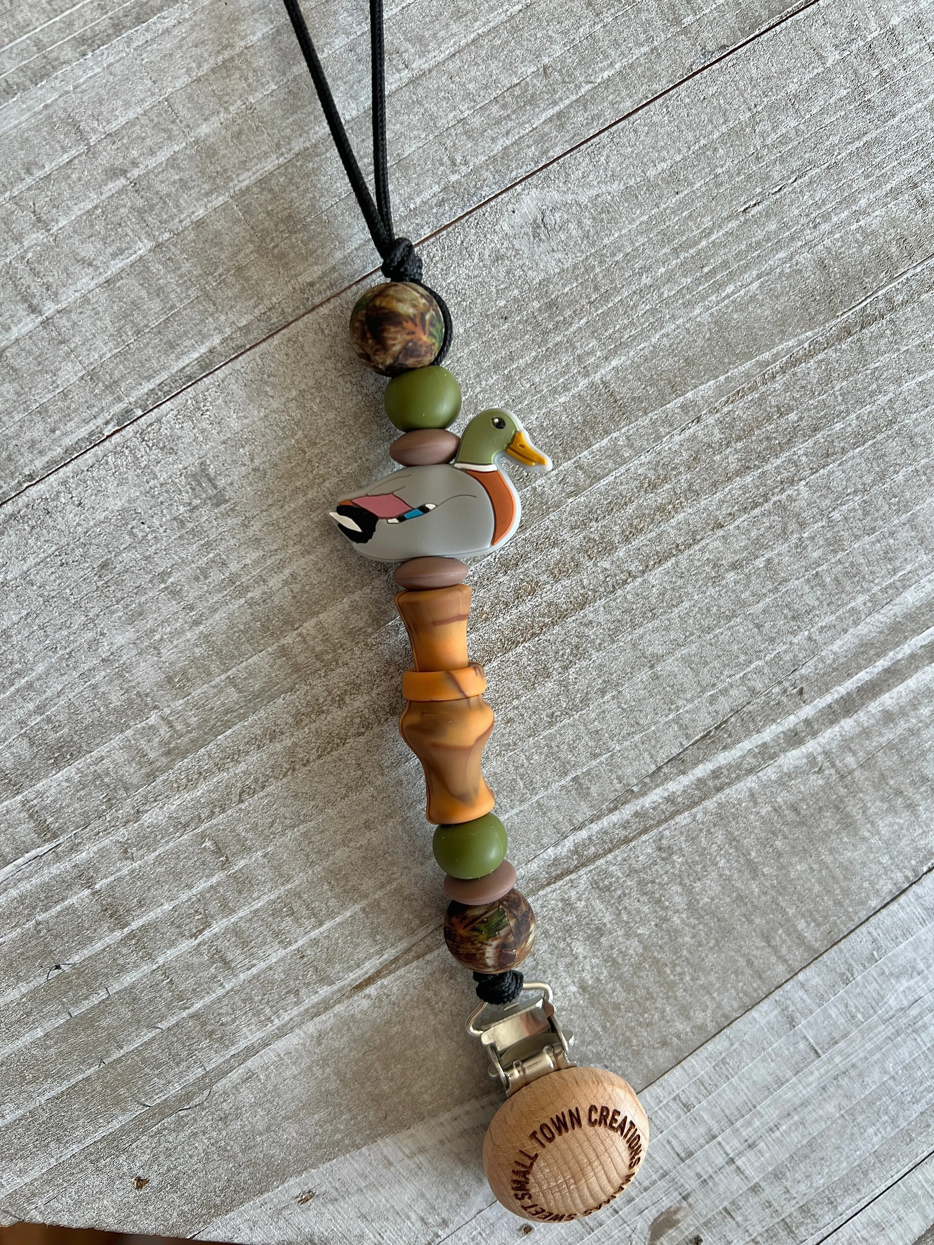 Duck Call & Mallard Duck Pacifier Holder