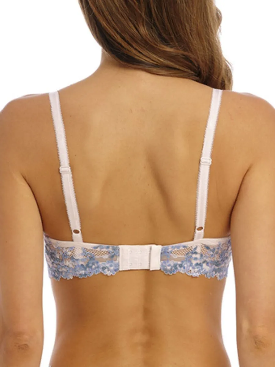 Embrace Lace Underwire Bra - Pastel Parchment/Blue Multi