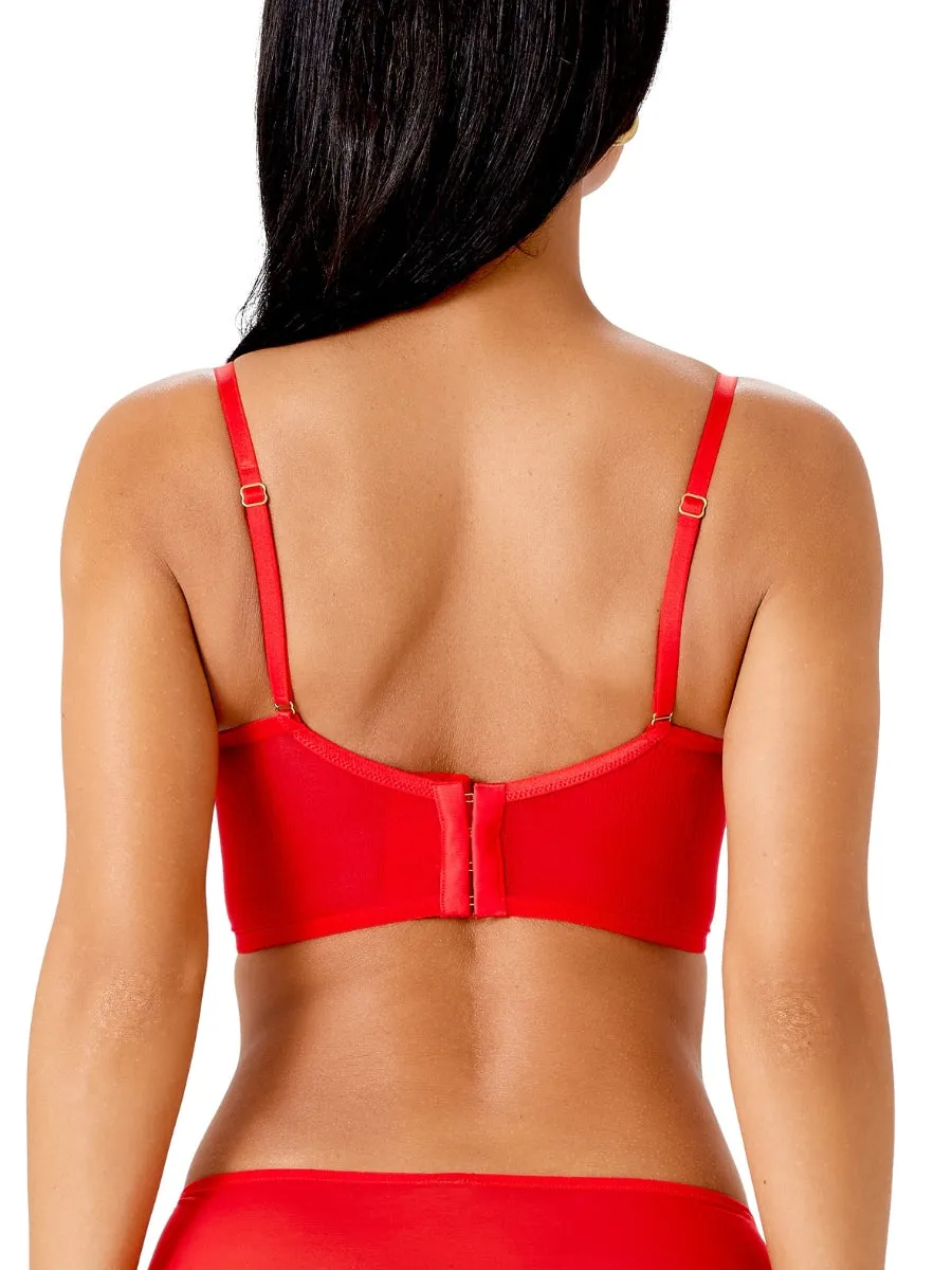 Encore Longline Bra - Allure Red