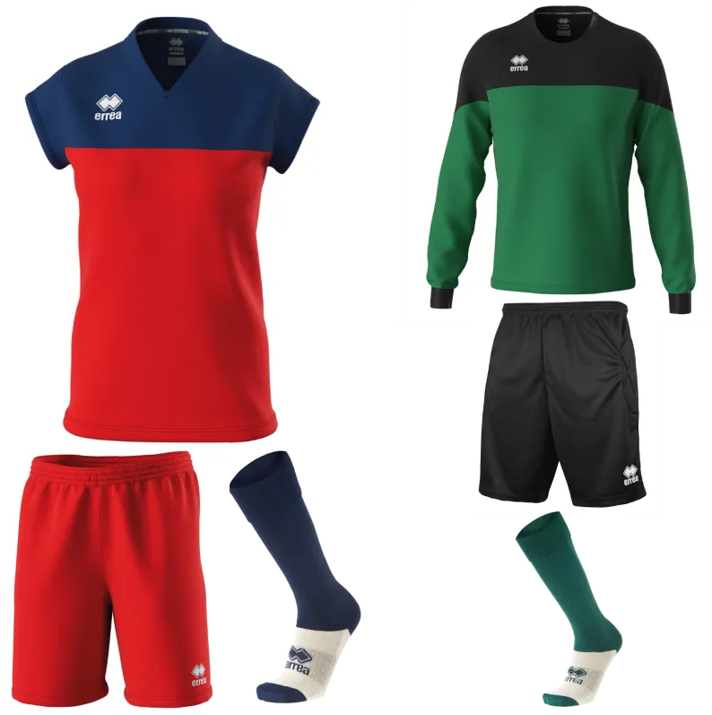 ERREA BESSY WOMENS KIT BUNDLE RED NAVY