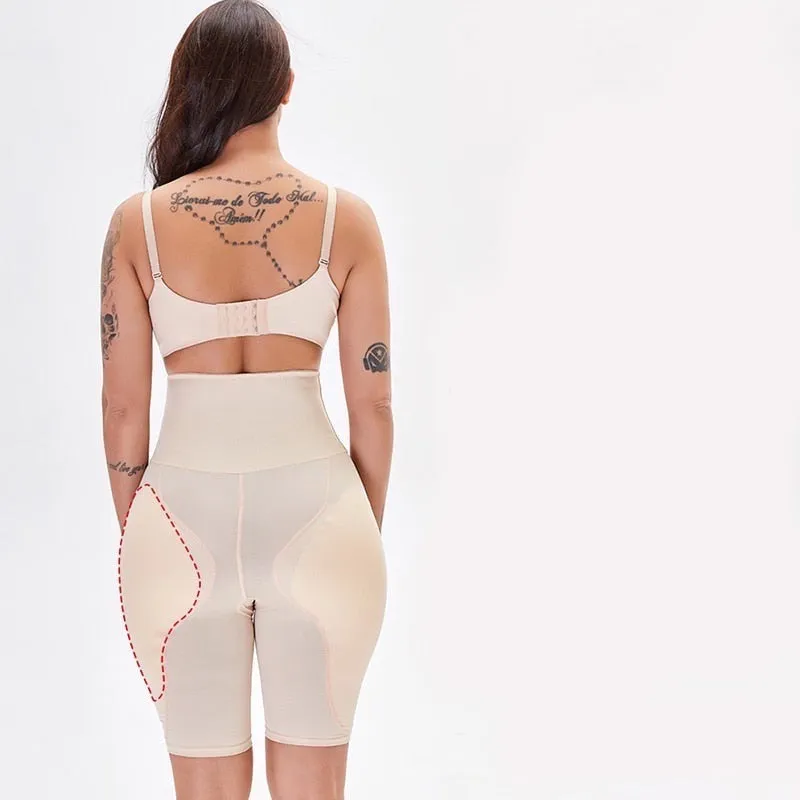 Extra High-Waisted BBL Padded Shorts for Hip Dips