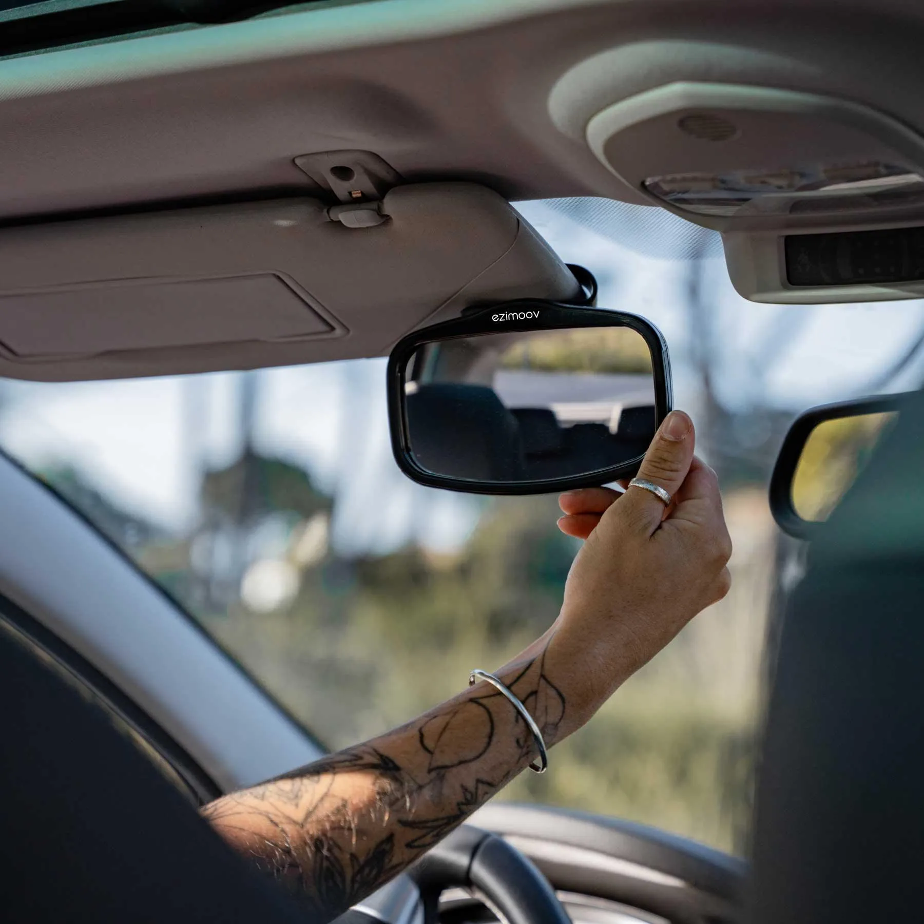 EZIMOOV Front Rear View Mirror Mini