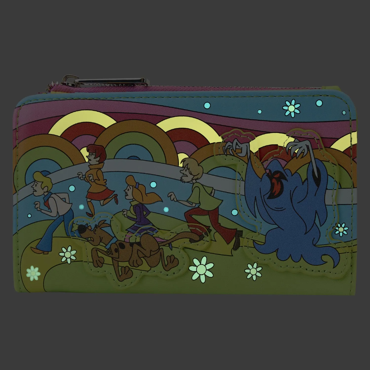*FINAL SALE* Loungefly Scooby Doo Psychedelic Monster Chase Glow in the Dark Flap Wallet