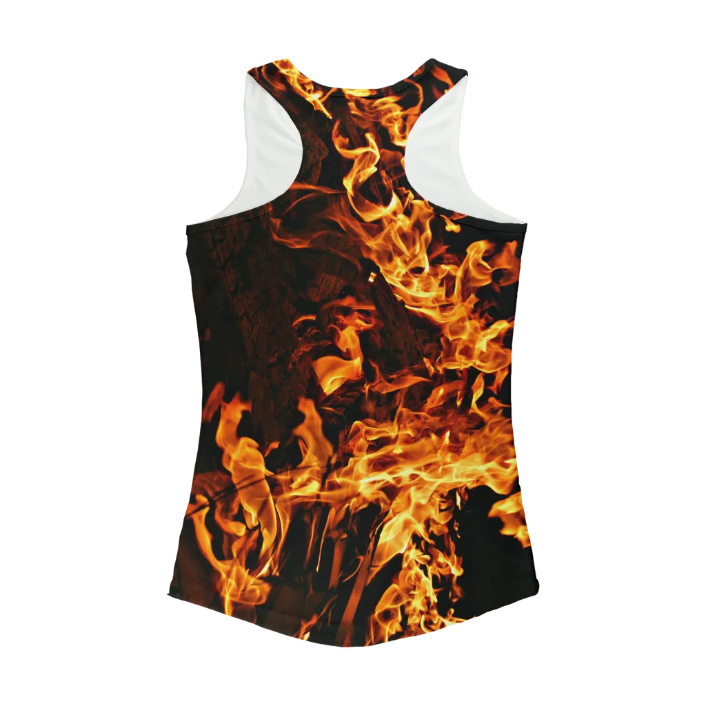 fireflames Flames Racerback Women Tank Top