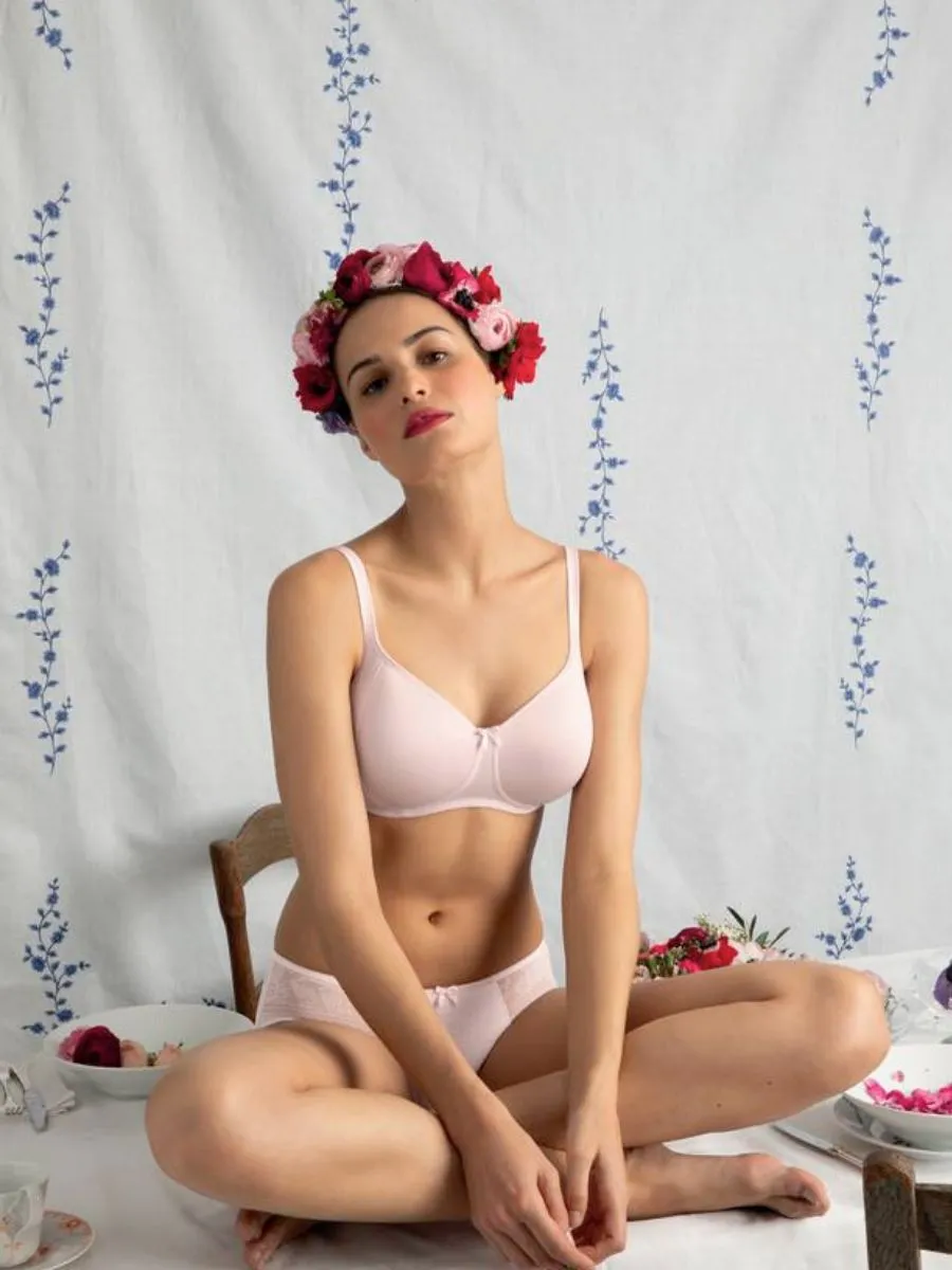 Fleur Wireless Contour Bra - Blush Pink