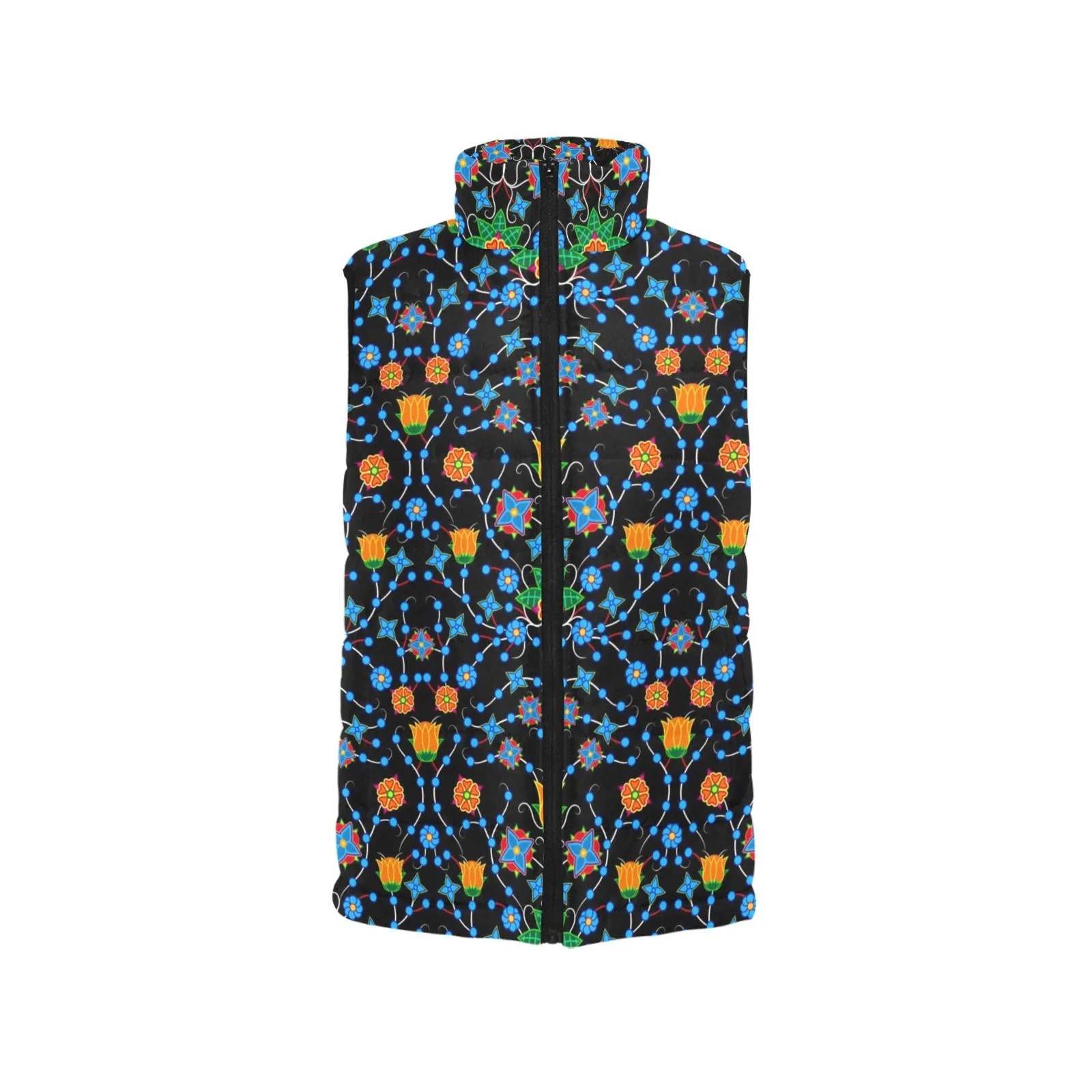 Floral Damask Men's Padded Vest Jacket