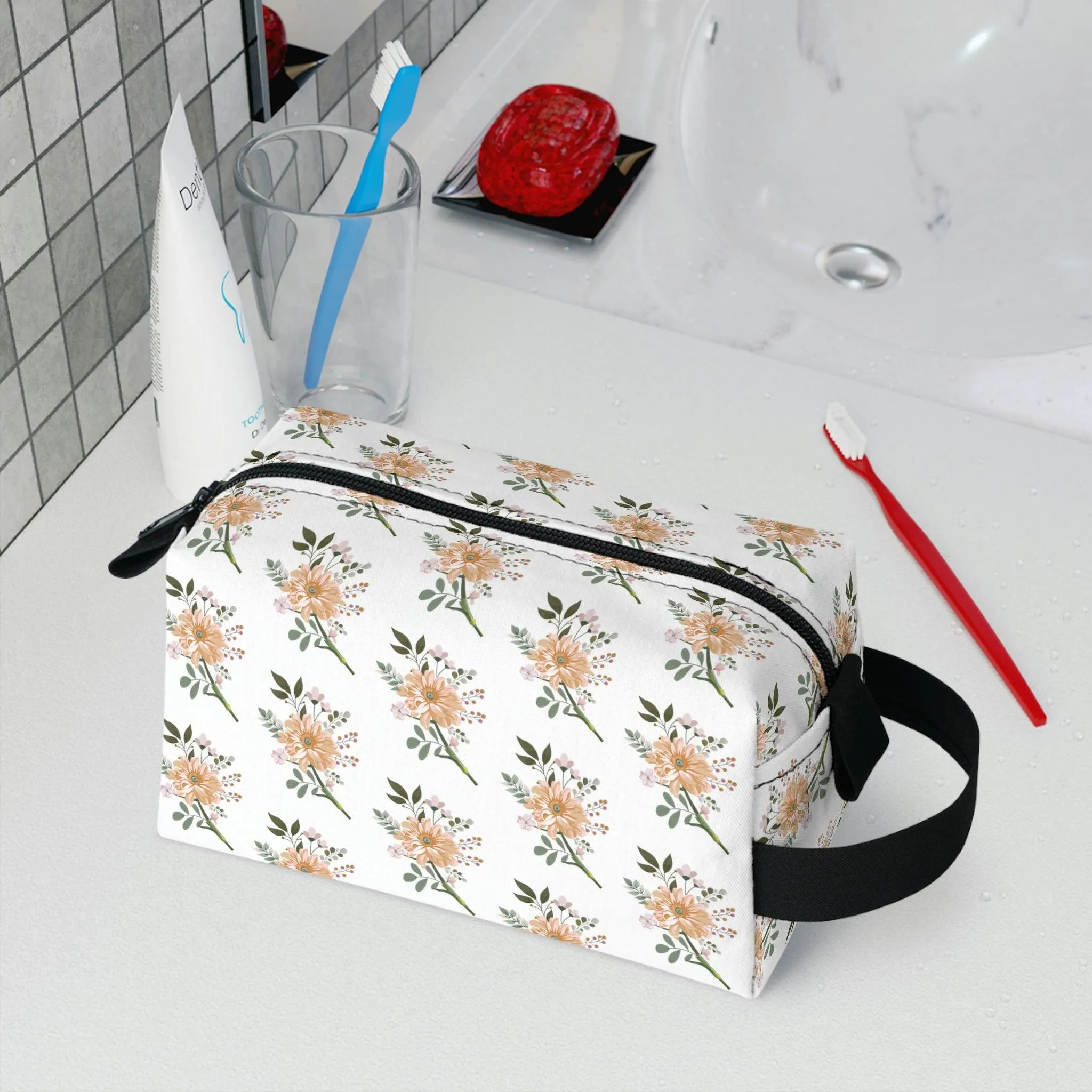 Floral Makeup Bag | Cosmetic Bag Travel Bag | flower makeup bag floral Toiletry Bag | makeup bags | makeup pouch makeup bag for travelling