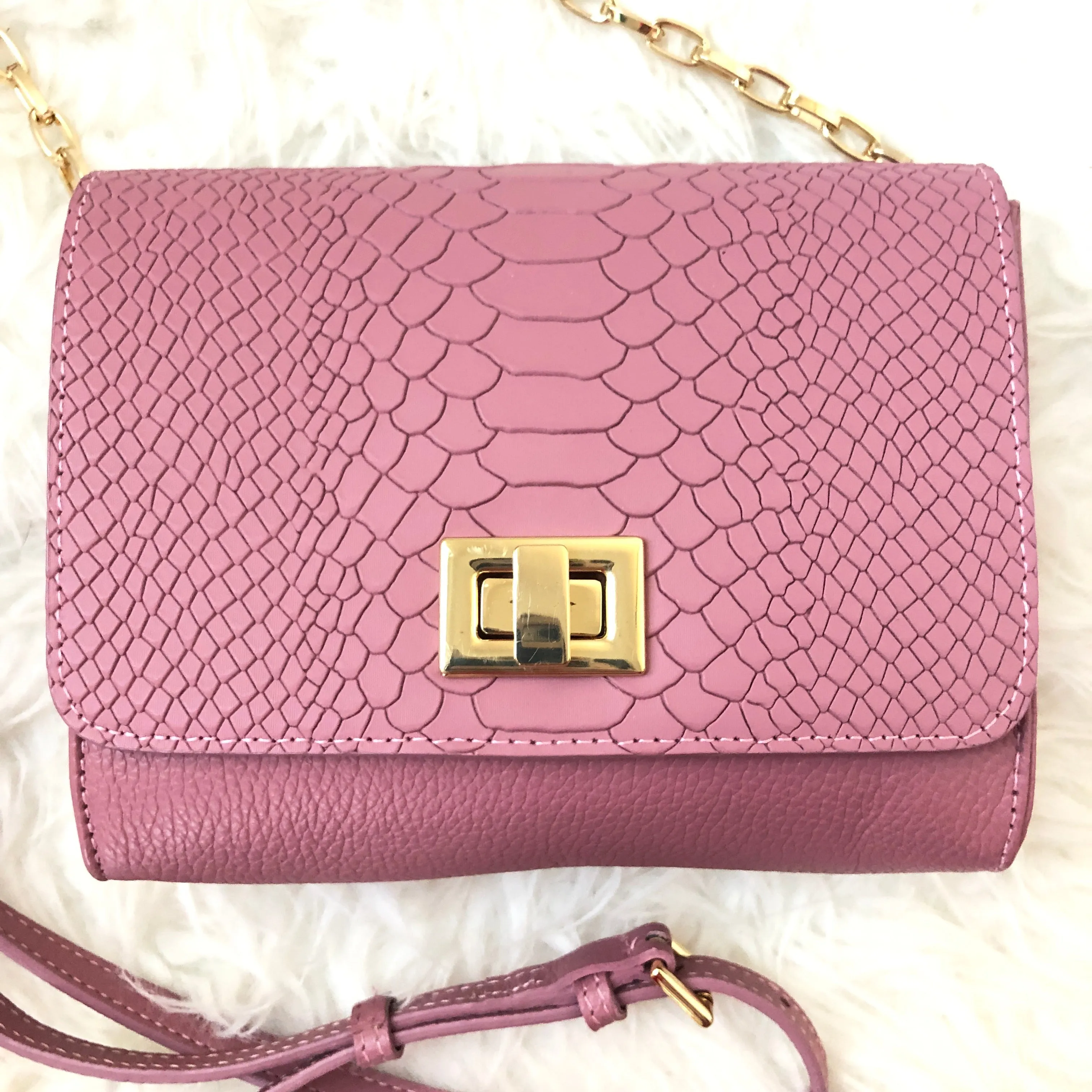 Gigi New York Python Crossbody Bag NWT