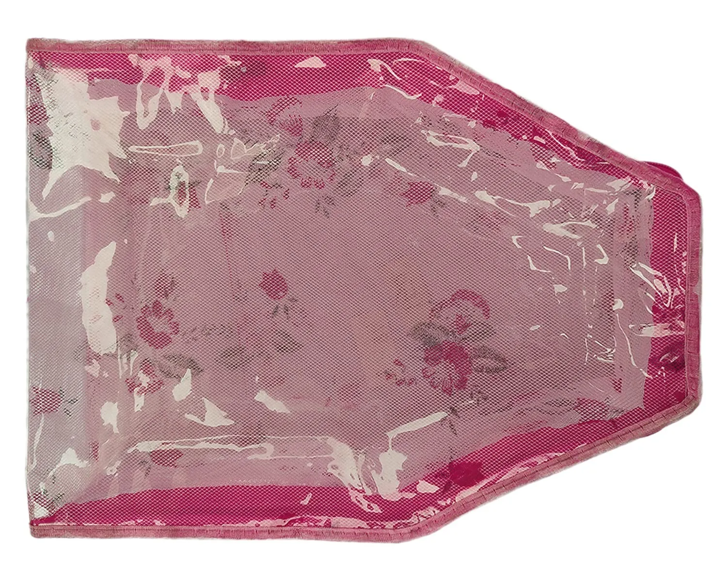 Heart Home Floral Print PVC Blouse Cover/Wardrobe organizer/Clothes Cover For Blouse- Pack of 3 (Pink) 52HH3883
