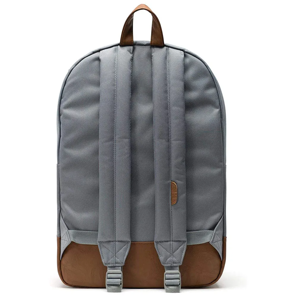 Herschel Unisex Grey/Tan Synthetic Leather Classic 21.5L Heritage Backpack - 10007-00061-OS