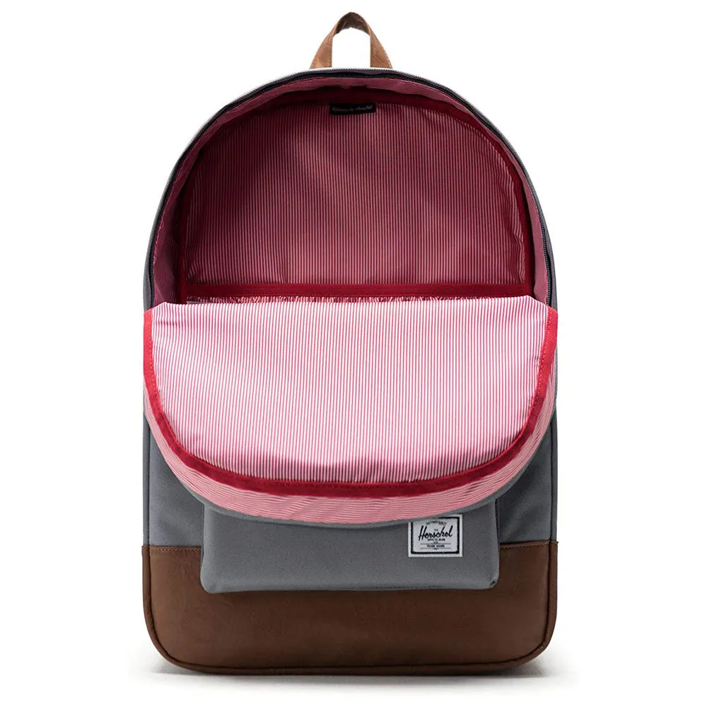 Herschel Unisex Grey/Tan Synthetic Leather Classic 21.5L Heritage Backpack - 10007-00061-OS