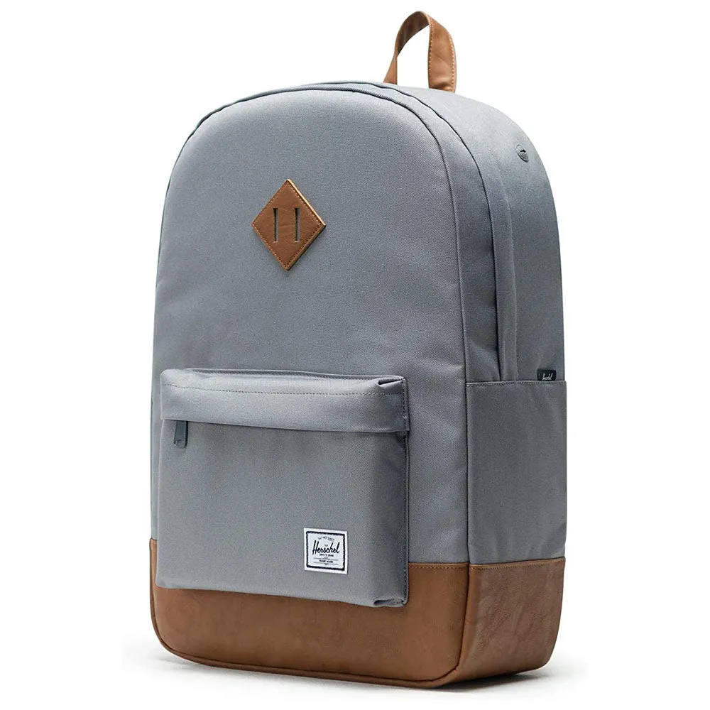 Herschel Unisex Grey/Tan Synthetic Leather Classic 21.5L Heritage Backpack - 10007-00061-OS