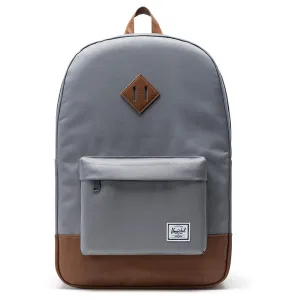 Herschel Unisex Grey/Tan Synthetic Leather Classic 21.5L Heritage Backpack - 10007-00061-OS