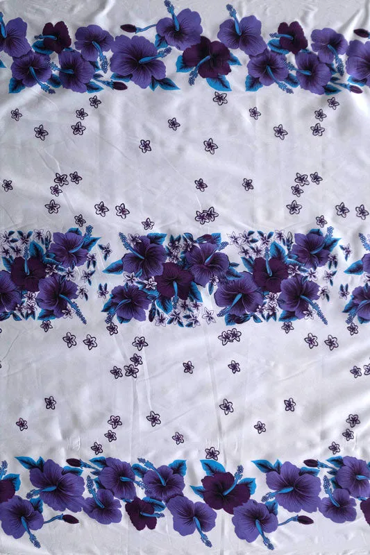 Hibiscus Triple Border Fabric | Polyester