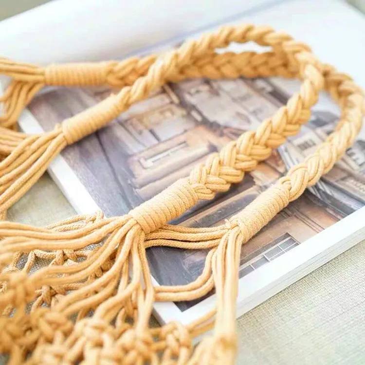 Hollow Mesh Cotton Rope Handwoven Bag