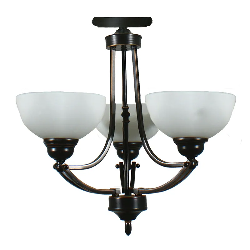 Houston 3 Light Flush Mounted Close to Ceiling Bronze