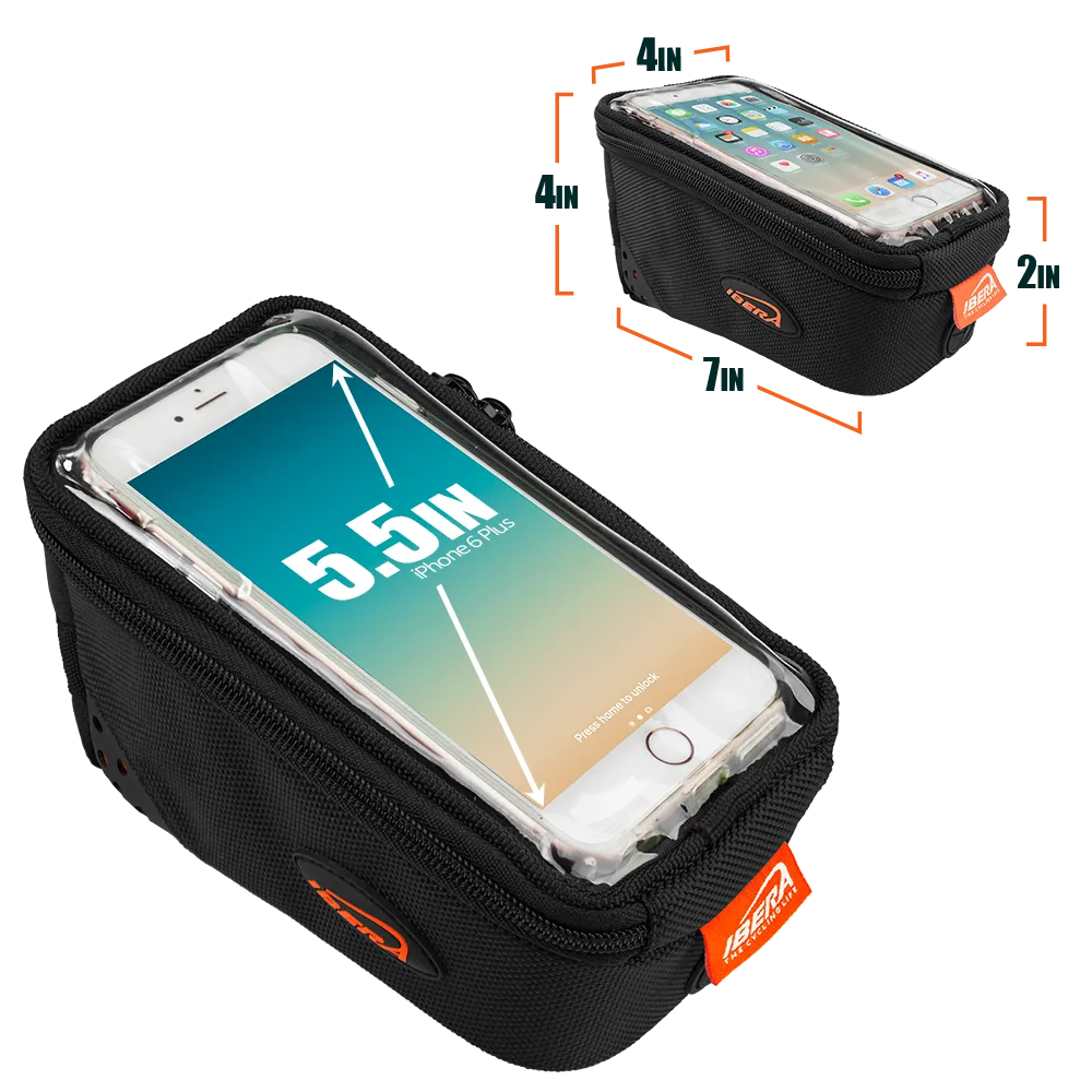 IBERA Top Tube Bag and Phone Pocket on Top | IB-TB8