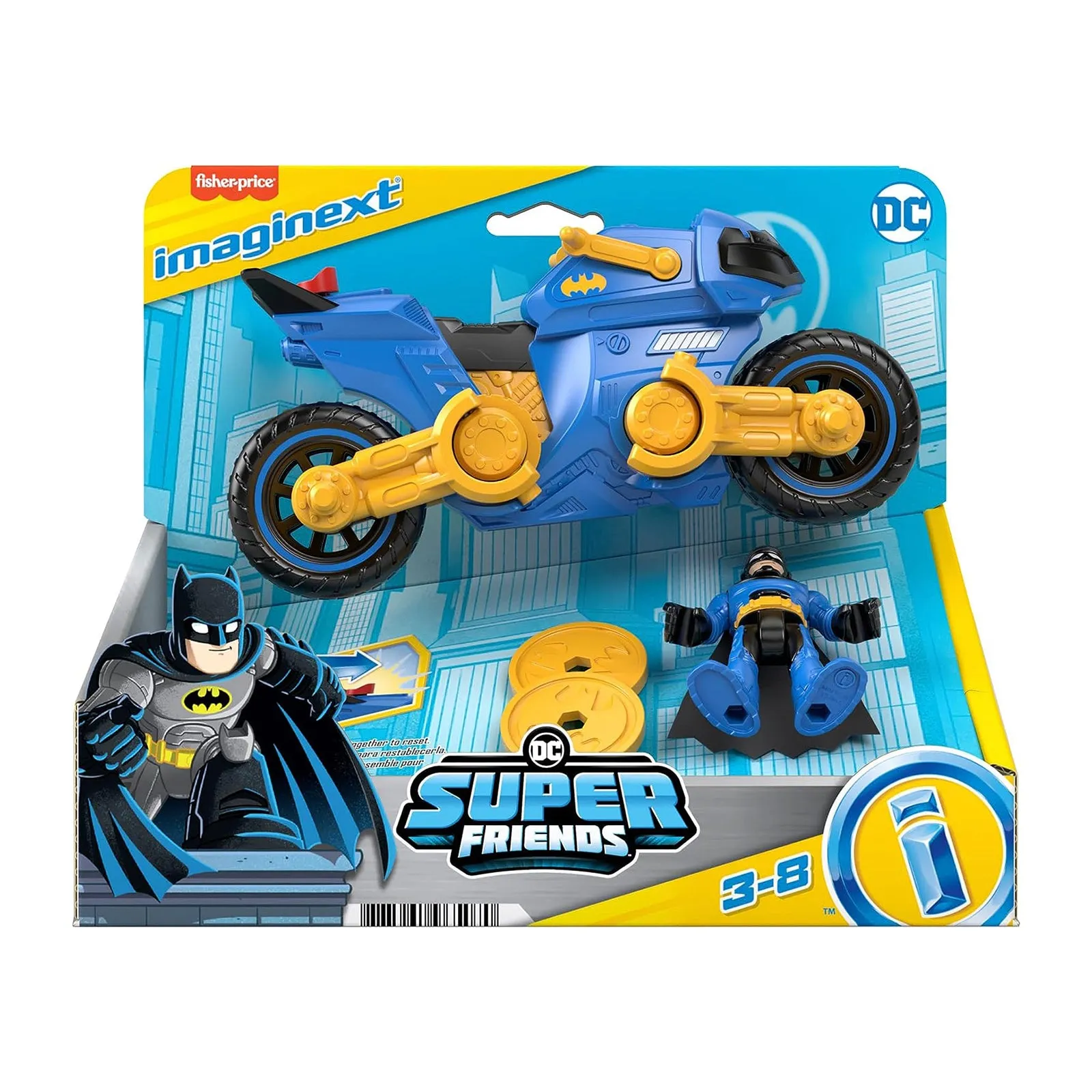 Imaginext DC Super Friends Batman And Batcycle Set