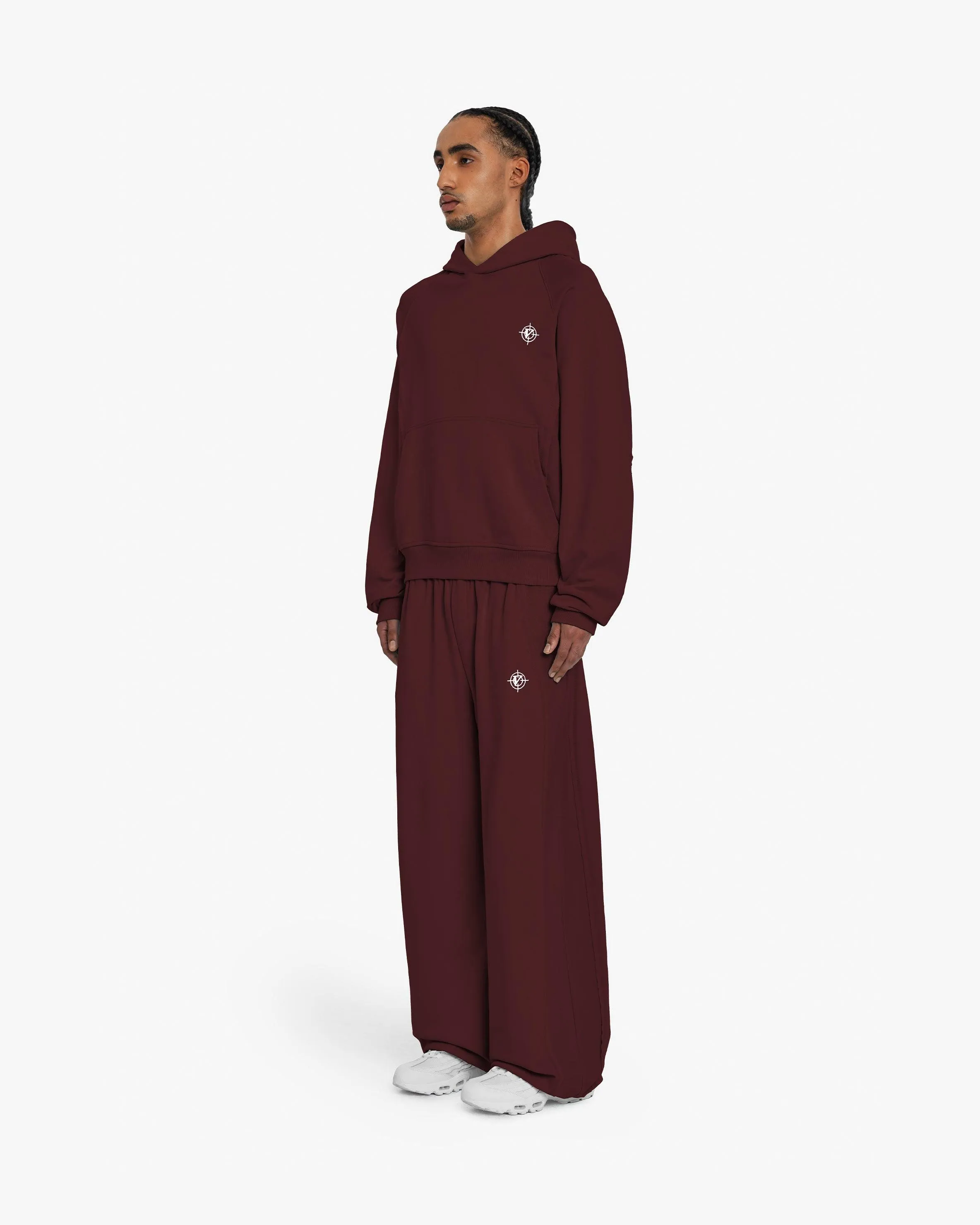 INSIDE OUT HOODIE WINE RED