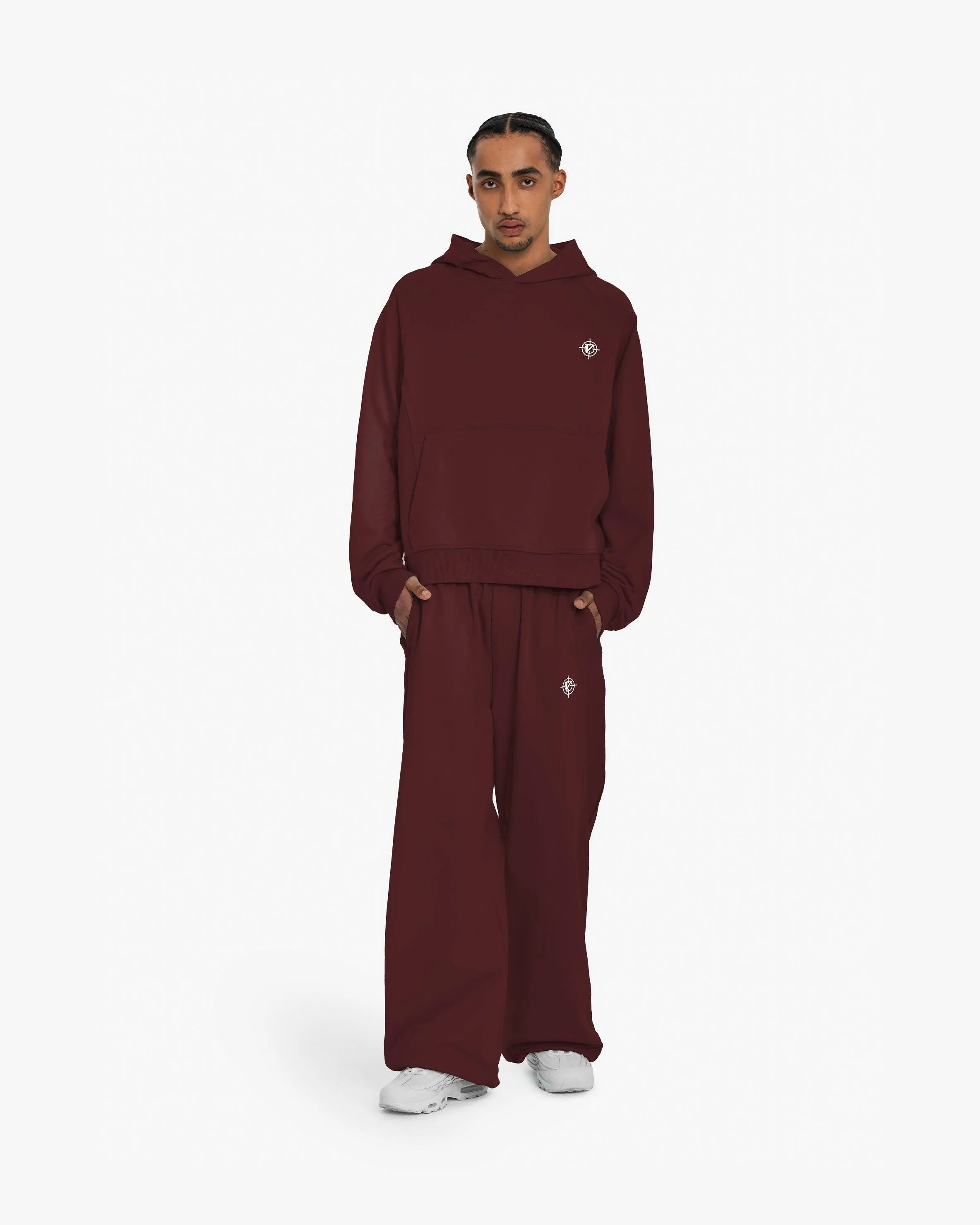 INSIDE OUT HOODIE WINE RED