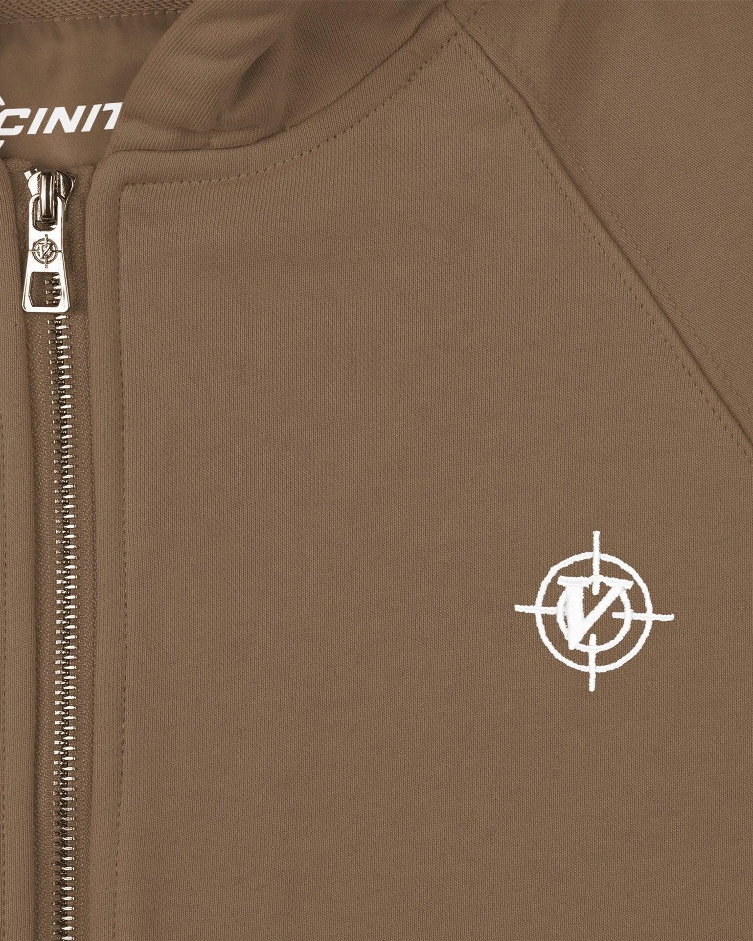 INSIDE OUT ZIP HOODIE CHOCOLATE BROWN