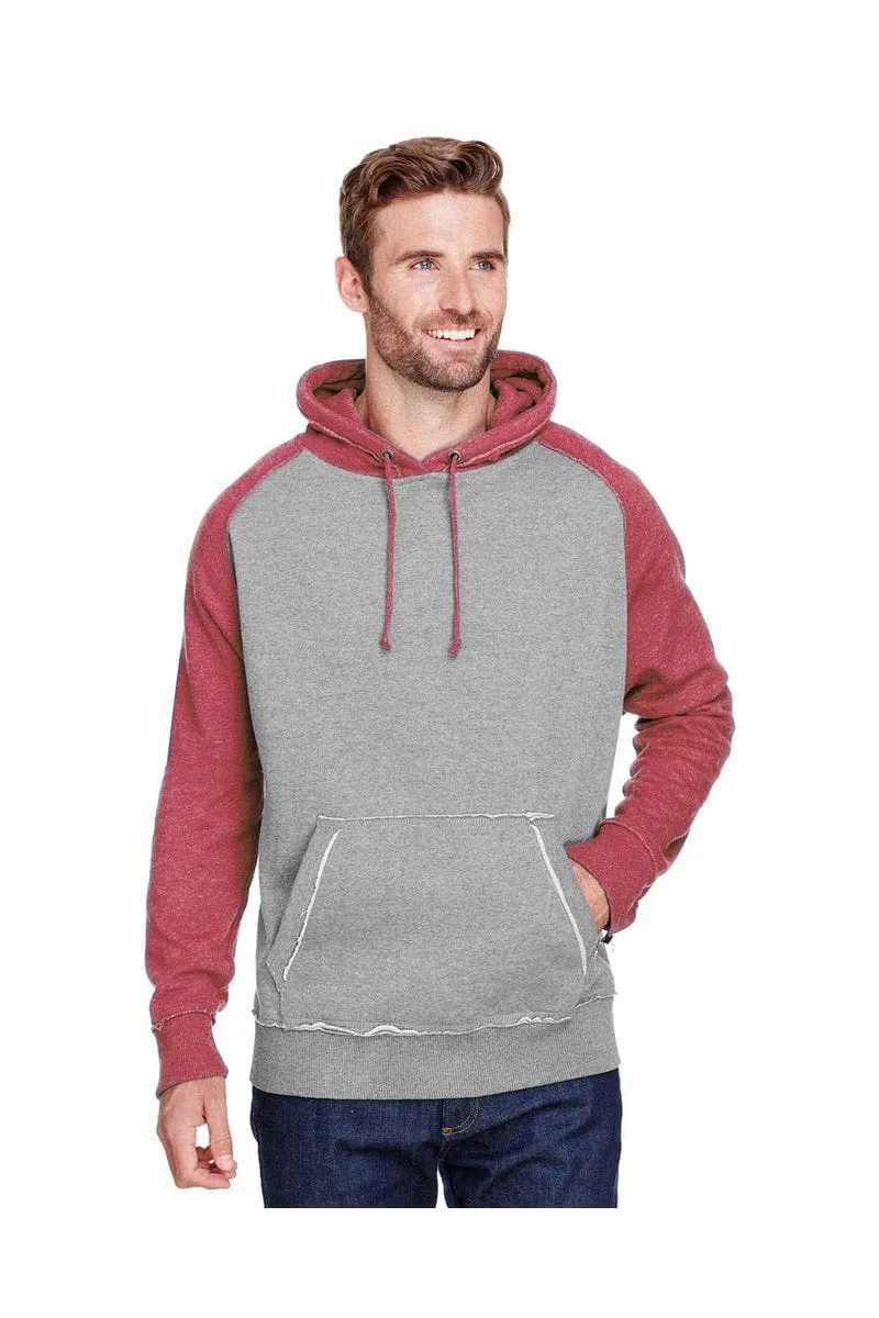 J America JA8885: Adult Vintage Heather Pullover Hood