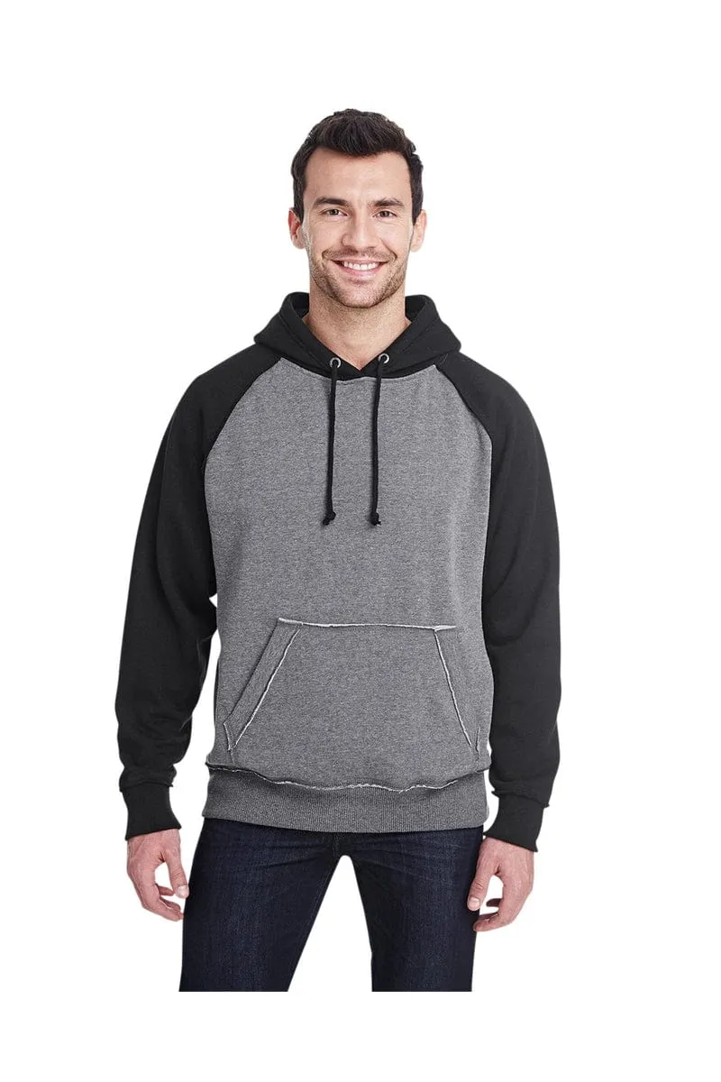 J America JA8885: Adult Vintage Heather Pullover Hood