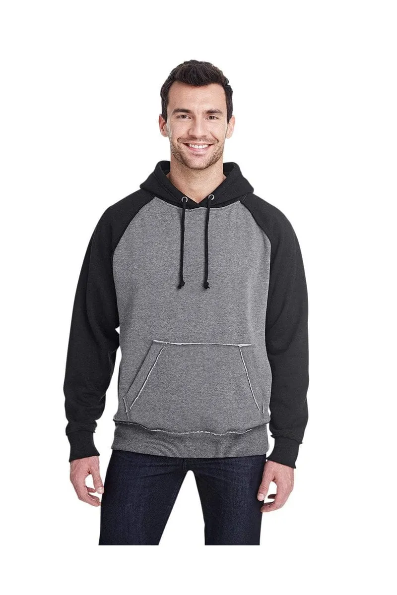 J America JA8885: Adult Vintage Heather Pullover Hood