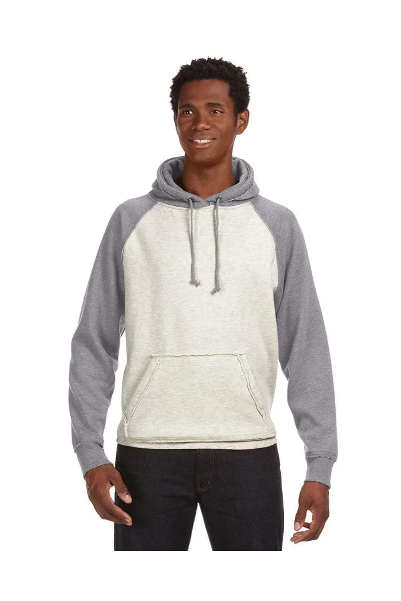 J America JA8885: Adult Vintage Heather Pullover Hood