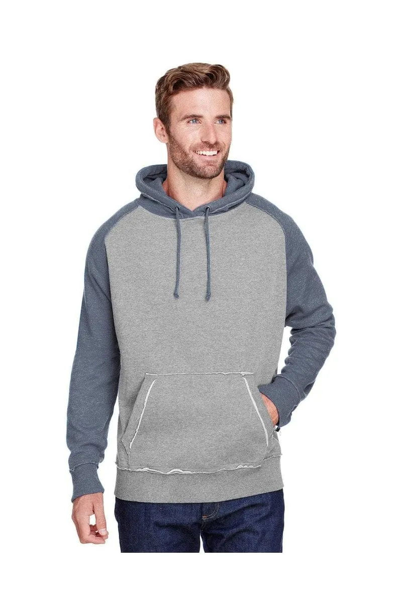 J America JA8885: Adult Vintage Heather Pullover Hood