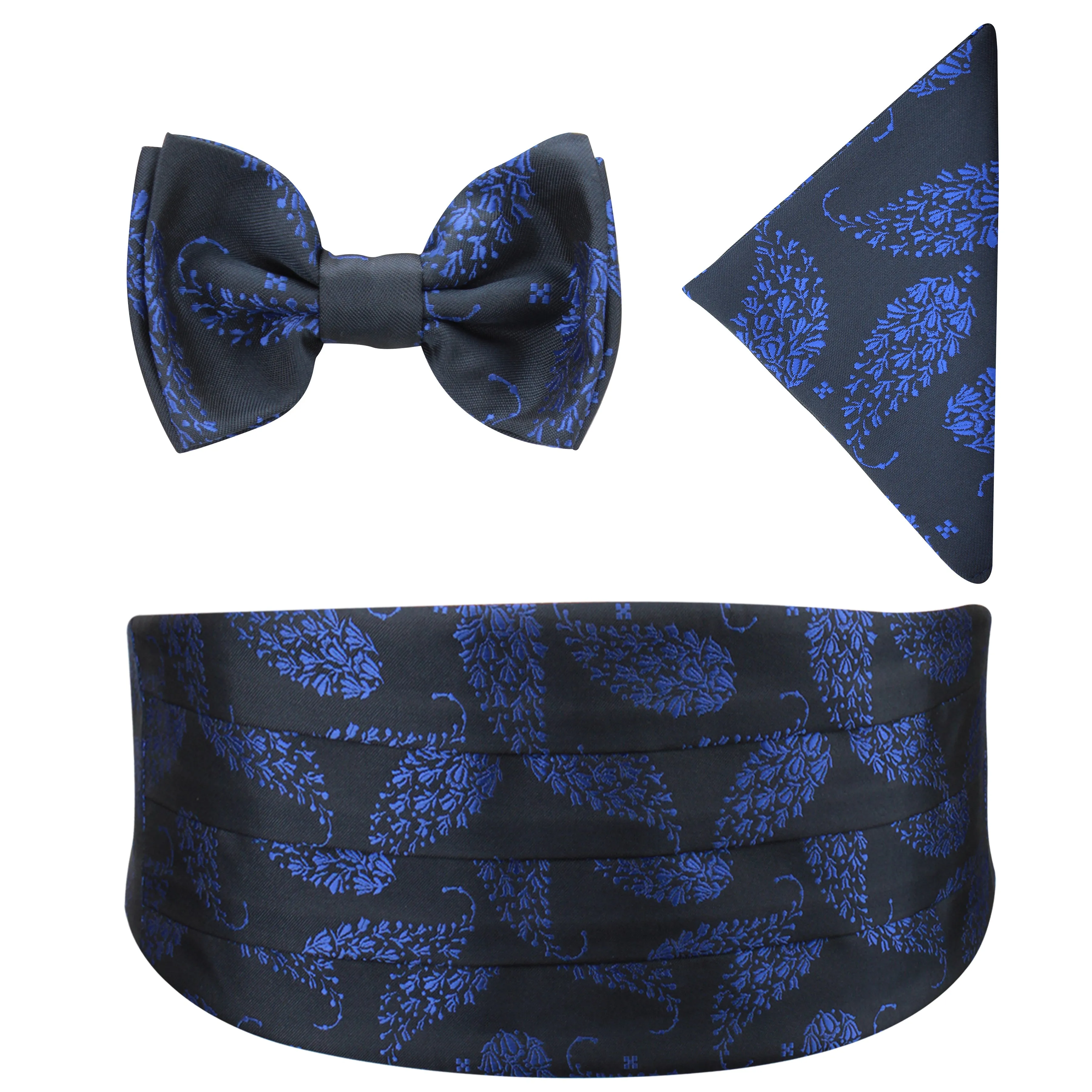 Kavove Floral Blue Cummerbund Gift Set
