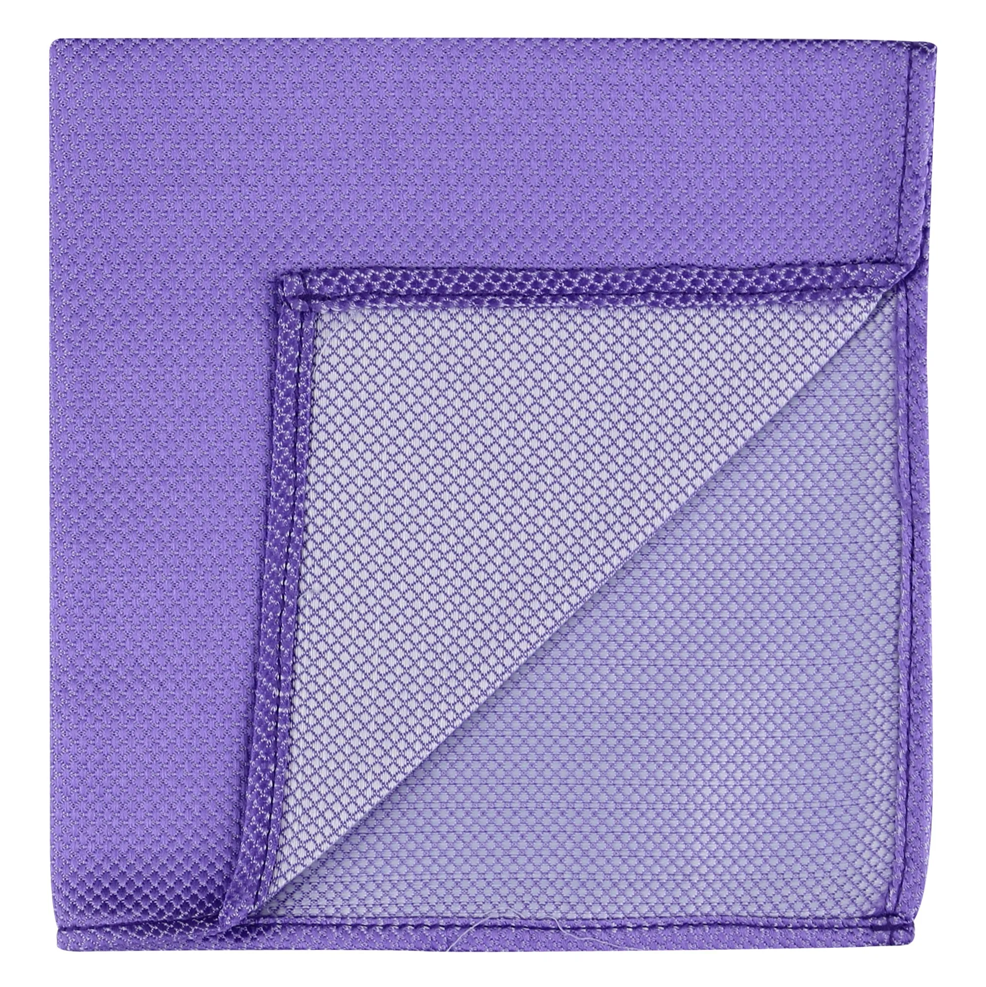 Kovove The Elegant Self Checkered Lavender Pocket Square For Men