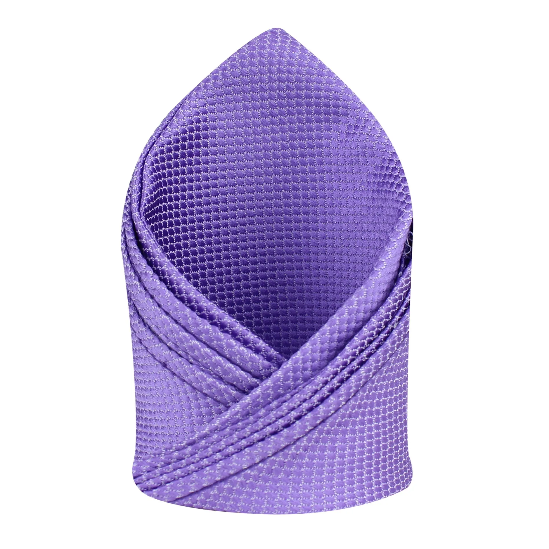 Kovove The Elegant Self Checkered Lavender Pocket Square For Men