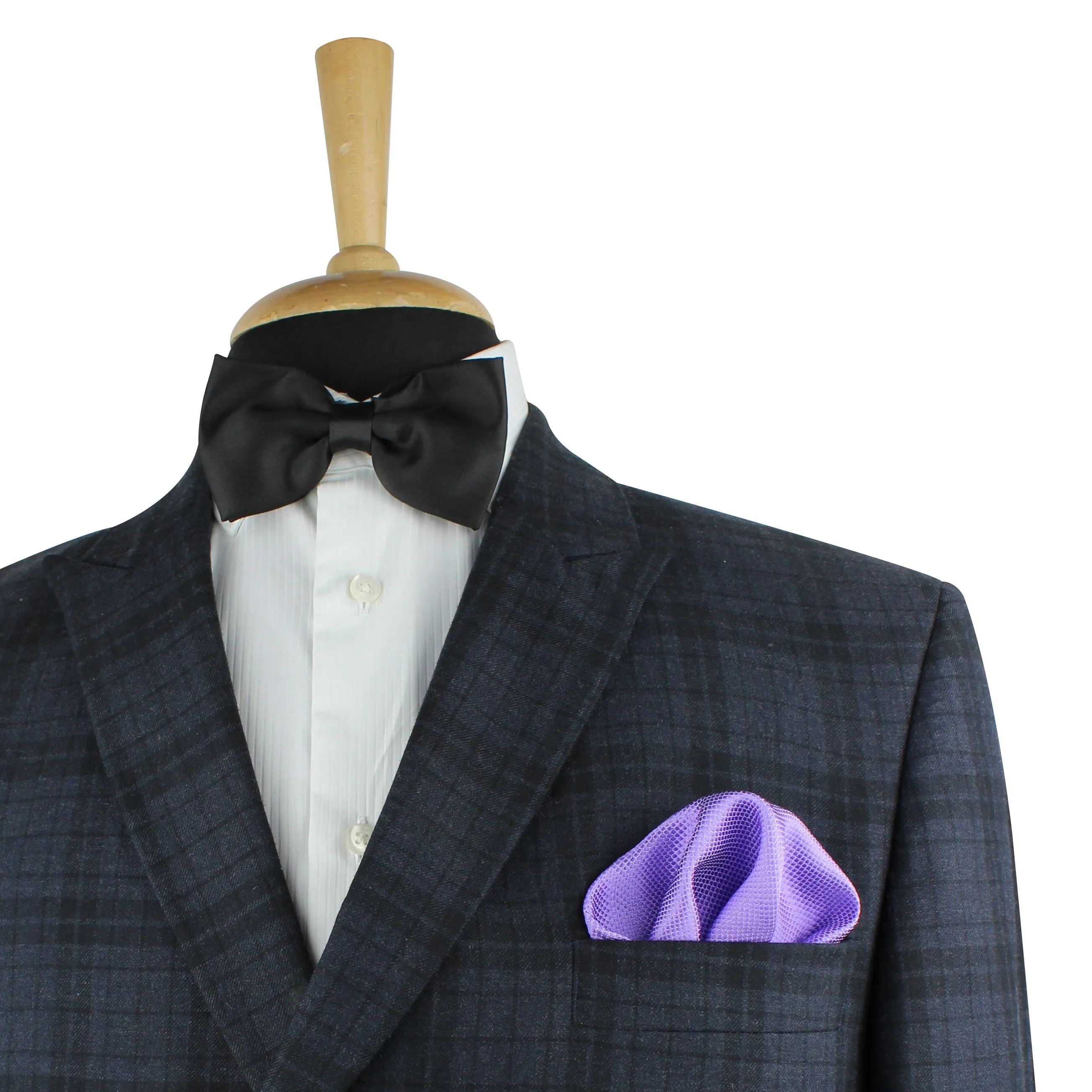 Kovove The Elegant Self Checkered Lavender Pocket Square For Men