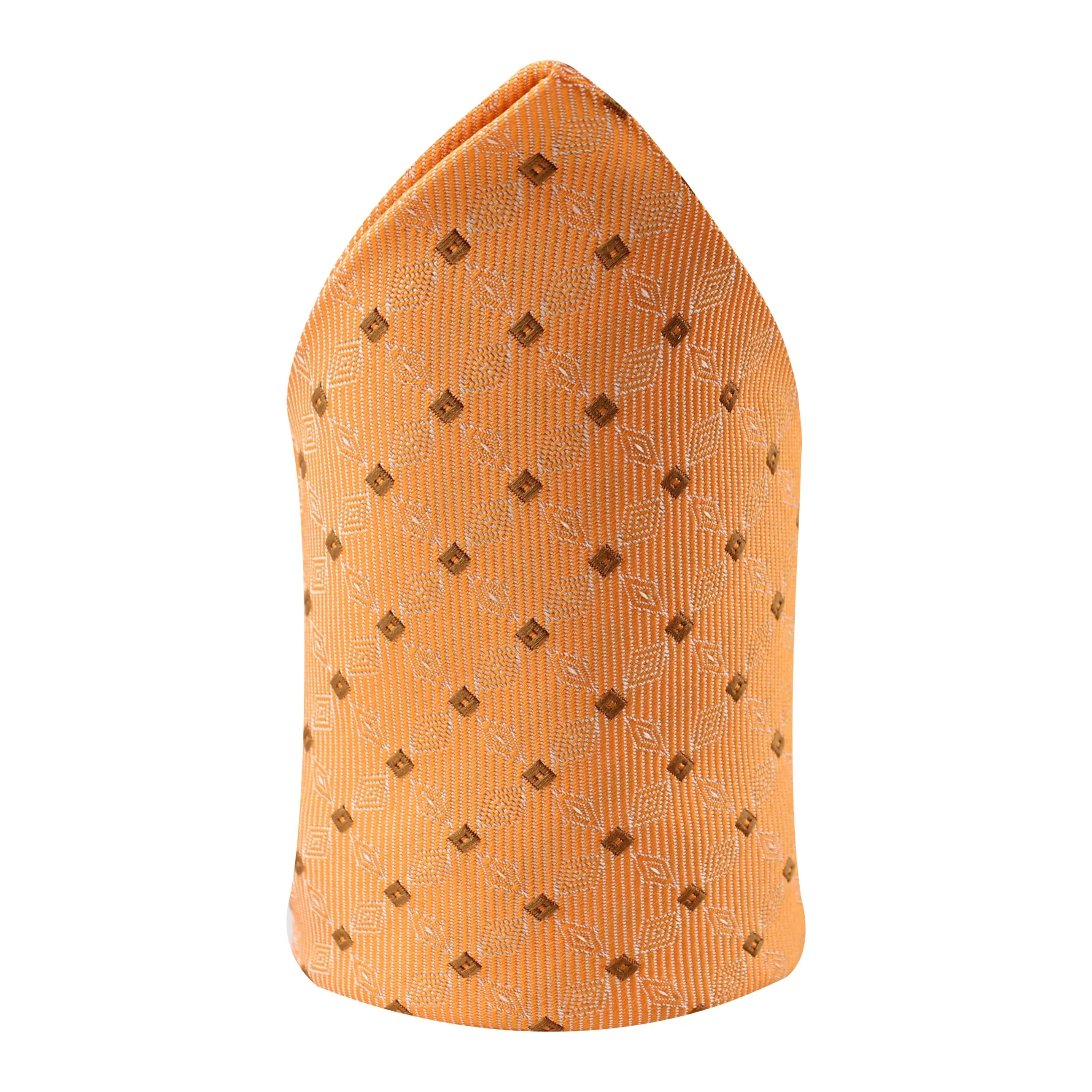 Kovove The Pleasing Checkered Orange Pocket Square