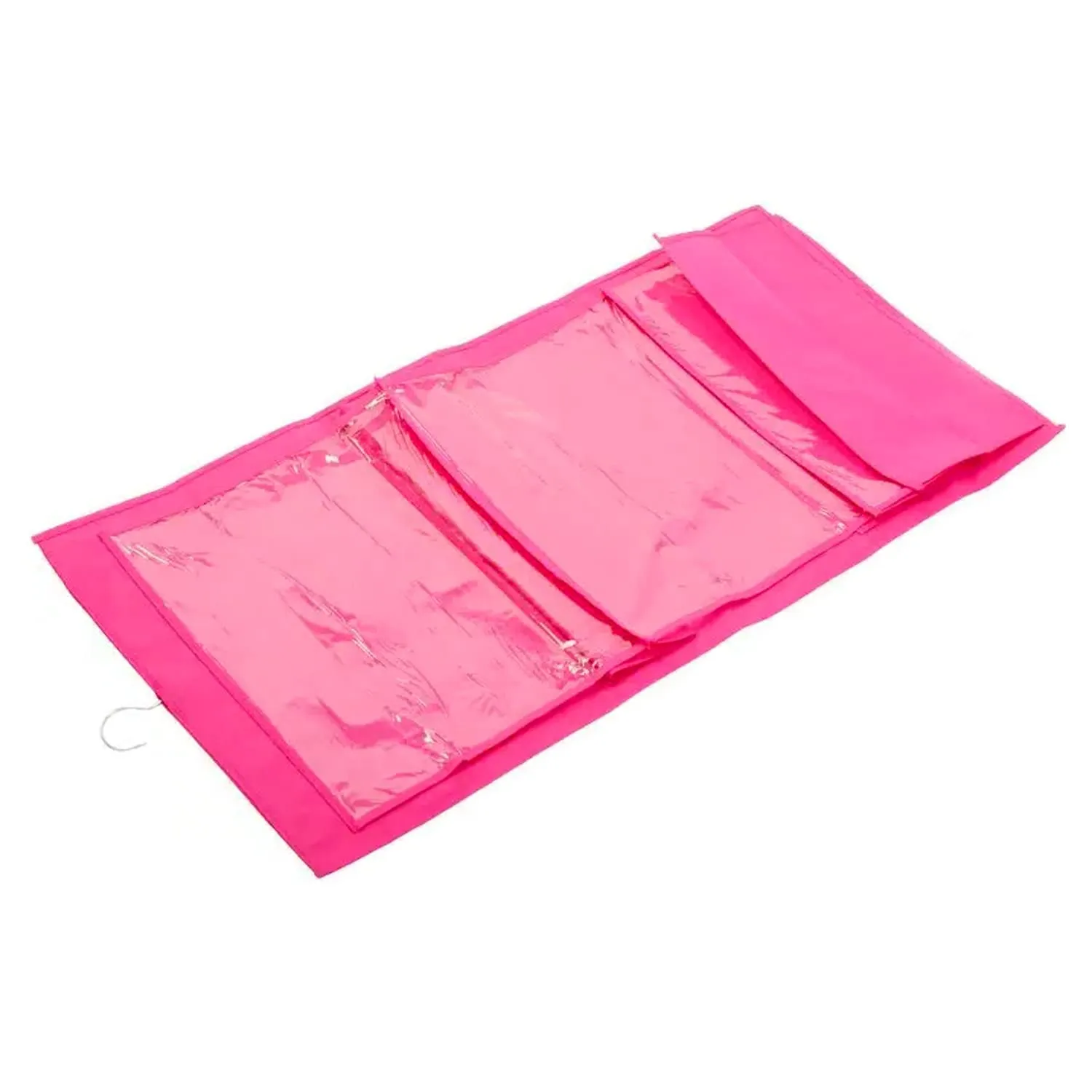 Kuber Industries Multiuses PVC Double Sided Hanging Organizer for Bedroom, Living Room Pack of 2 (Pink)