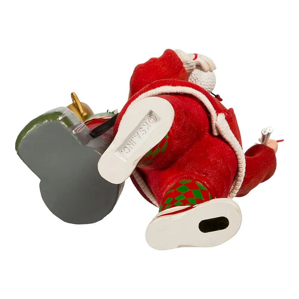 Kurt Adler 10.5-Inch Fabriché Golf Santa Table Piece