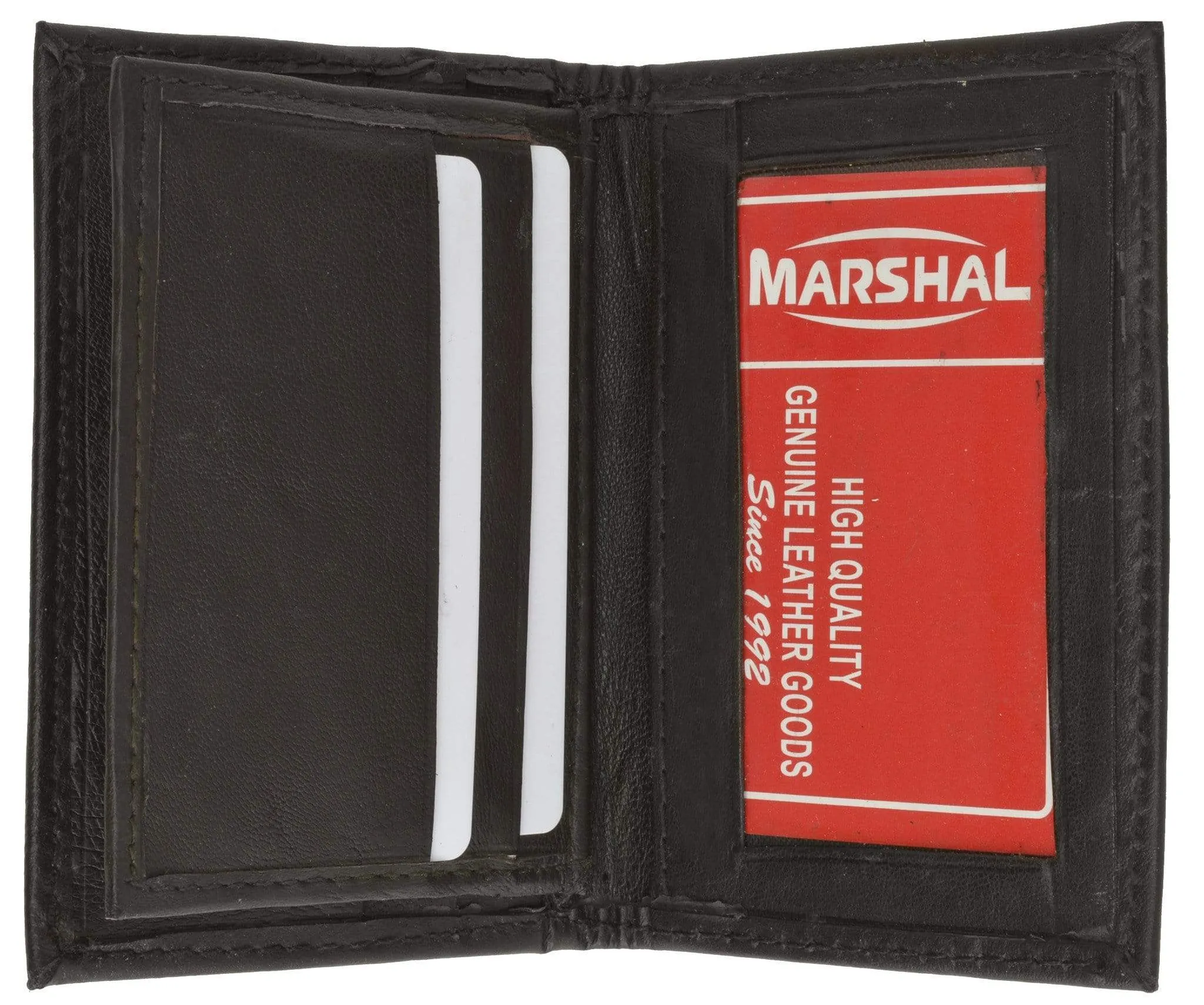 Lambskin Soft Leather Credit Card Holder with ID window for Men 155 (C)