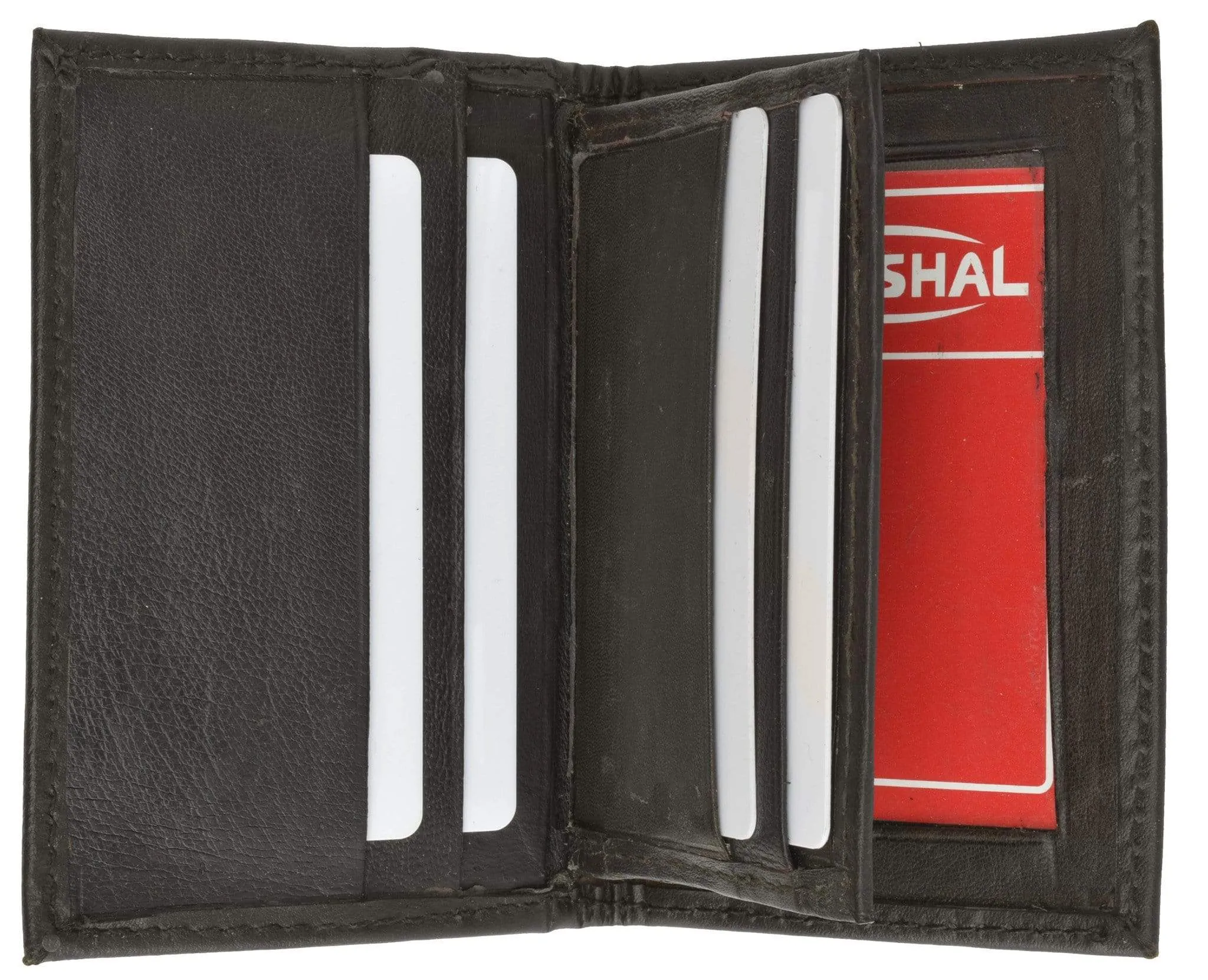 Lambskin Soft Leather Credit Card Holder with ID window for Men 155 (C)